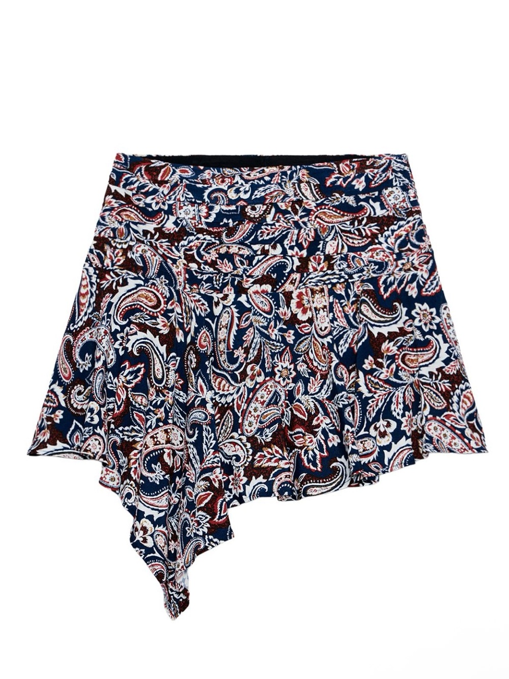 ZARA ASYMMETRIC PRINTED SKORT